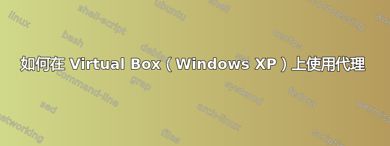 如何在 Virtual Box（Windows XP）上使用代理