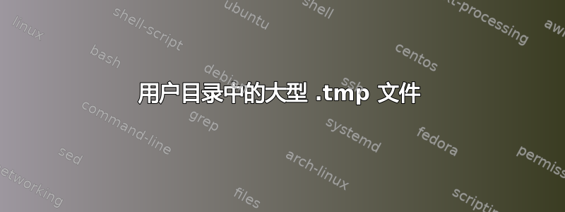 用户目录中的大型 .tmp 文件