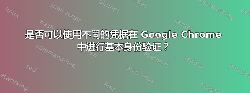 是否可以使用不同的凭据在 Google Chrome 中进行基本身份验证？