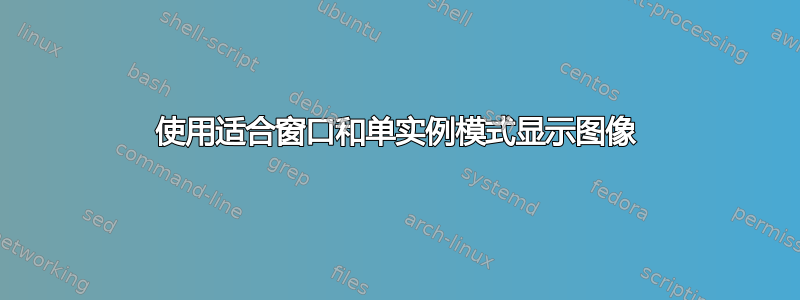 使用适合窗口和单实例模式显示图像