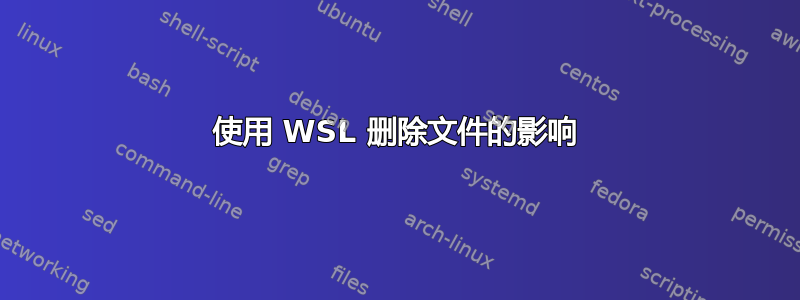 使用 WSL 删除文件的影响