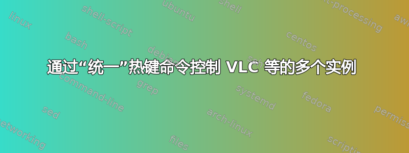 通过“统一”热键命令控制 VLC 等的多个实例