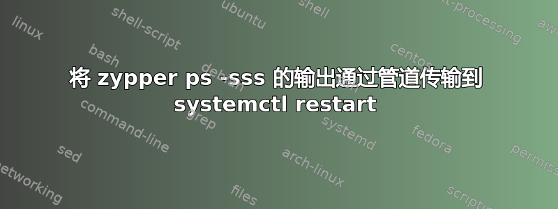 将 zypper ps -sss 的输出通过管道传输到 systemctl restart