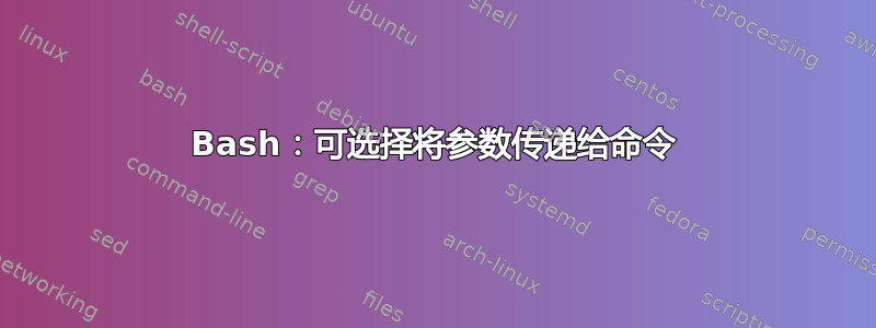 Bash：可选择将参数传递给命令