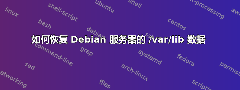 如何恢复 Debian 服务器的 /var/lib 数据