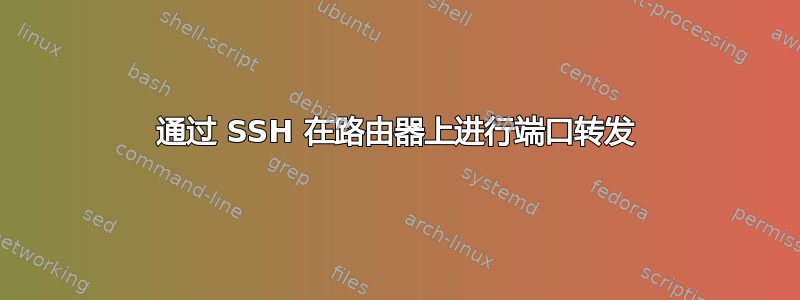 通过 SSH 在路由器上进行端口转发