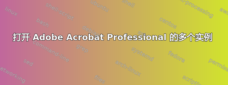 打开 Adob​​e Acrobat Professional 的多个实例