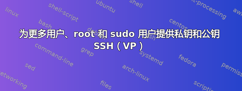 为更多用户、root 和 sudo 用户提供私钥和公钥 SSH（VP）