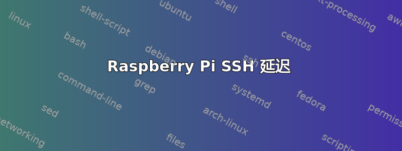 Raspberry Pi SSH 延迟