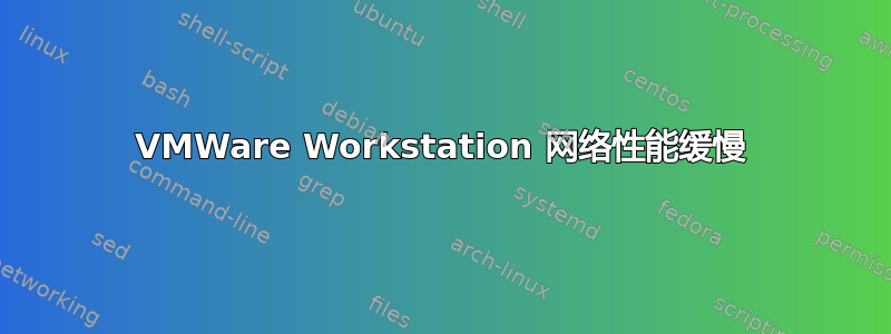 VMWare Workstation 网络性能缓慢