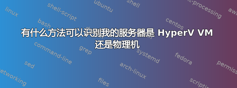 有什么方法可以识别我的服务器是 HyperV VM 还是物理机