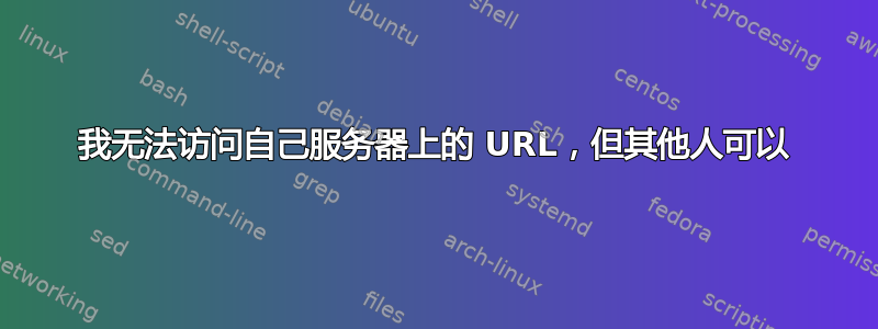 我无法访问自己服务器上的 URL，但其他人可以