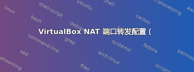 VirtualBox NAT 端口转发配置（