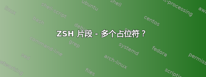 ZSH 片段 - 多个占位符？