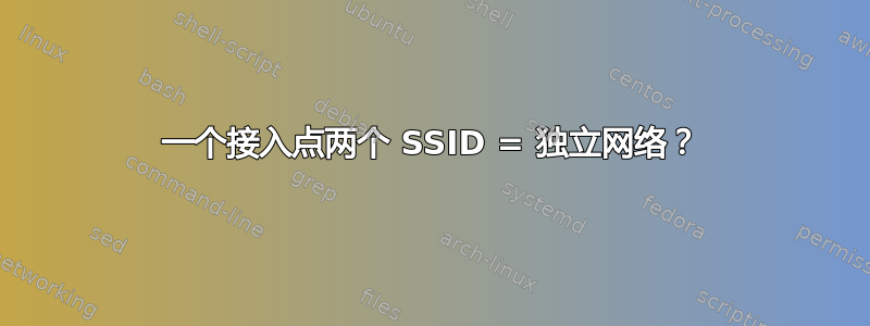 一个接入点两个 SSID = 独立网络？