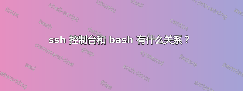 ssh 控制台和 bash 有什么关系？