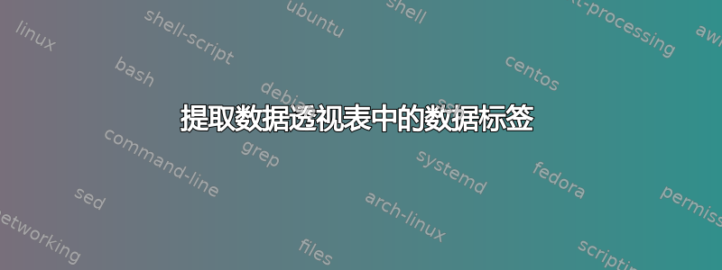 提取数据透视表中的数据标签