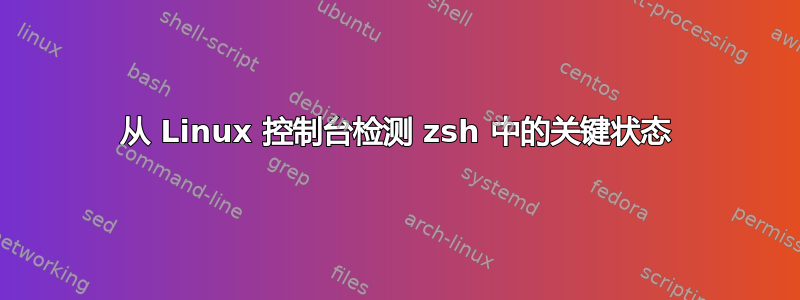 从 Linux 控制台检测 zsh 中的关键状态