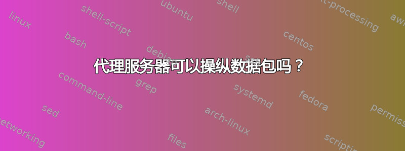 代理服务器可以操纵数据包吗？