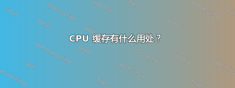 CPU 缓存有什么用处？