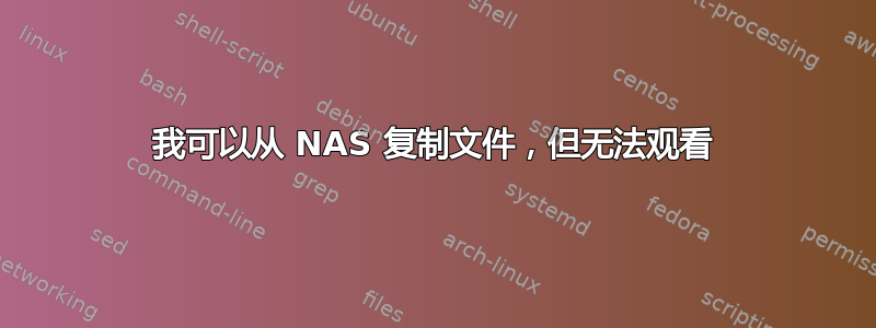 我可以从 NAS 复制文件，但无法观看