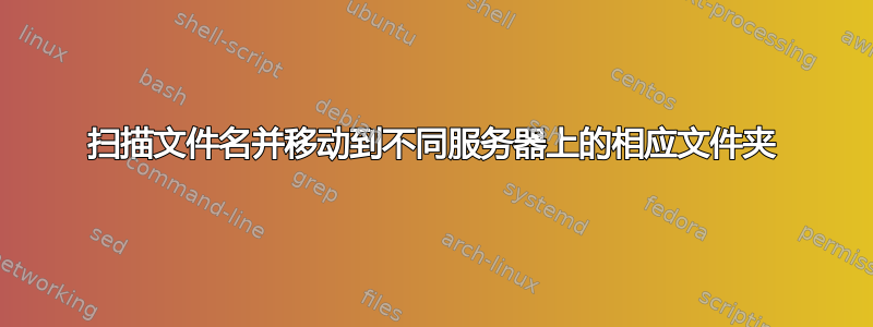 扫描文件名并移动到不同服务器上的相应文件夹