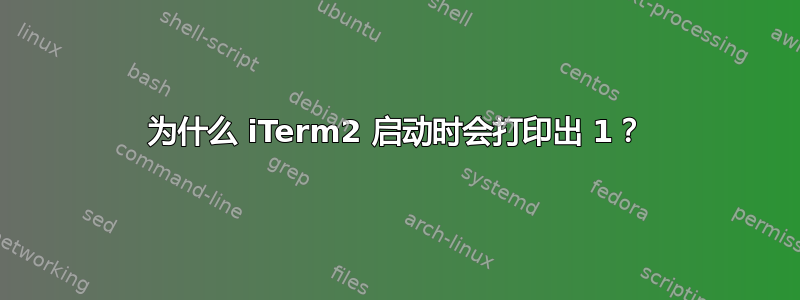 为什么 iTerm2 启动时会打印出 1？