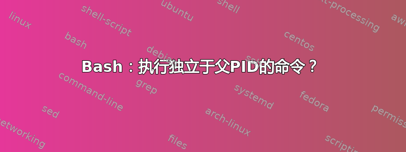 Bash：执行独立于父PID的命令？