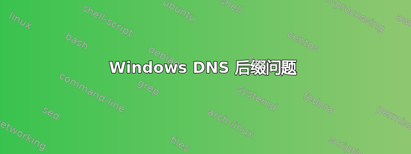 Windows DNS 后缀问题