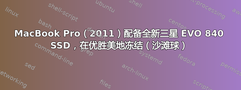 MacBook Pro（2011）配备全新三星 EVO 840 SSD，在优胜美地冻结（沙滩球）