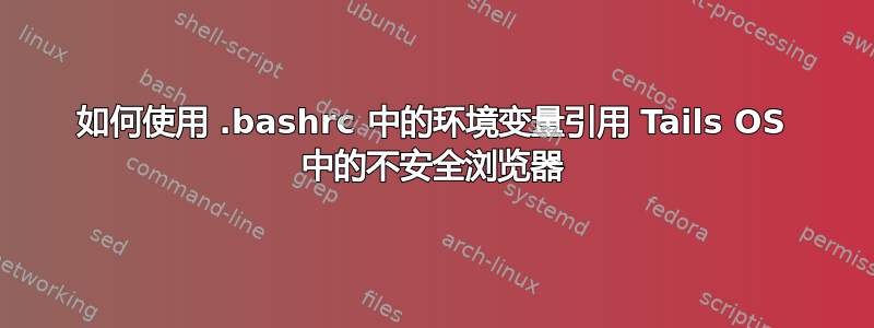 如何使用 .bashrc 中的环境变量引用 Tails OS 中的不安全浏览器