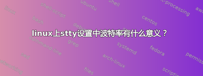 linux上stty设置中波特率有什么意义？