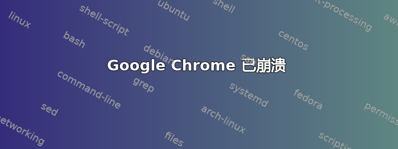 Google Chrome 已崩溃