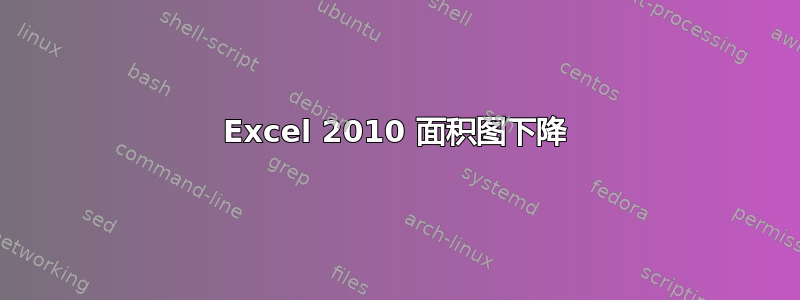 Excel 2010 面积图下降