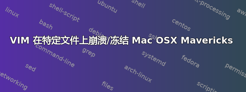 VIM 在特定文件上崩溃/冻结 Mac OSX Mavericks