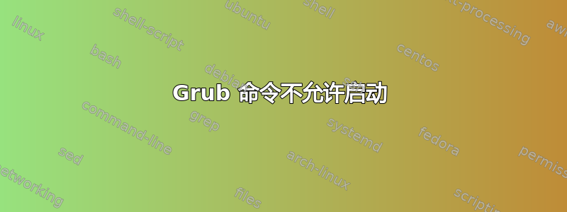 Grub 命令不允许启动