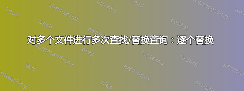 对多个文件进行多次查找/替换查询：逐个替换