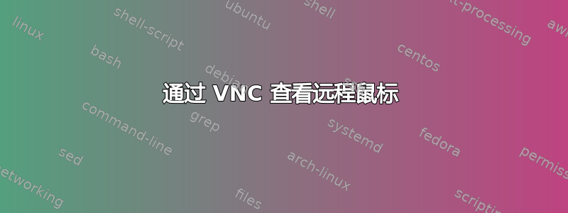 通过 VNC 查看远程鼠标