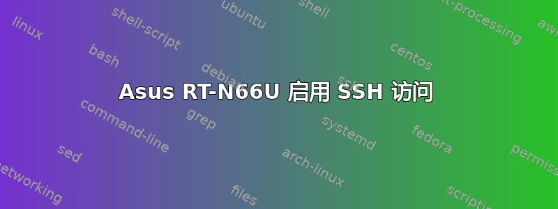 Asus RT-N66U 启用 SSH 访问