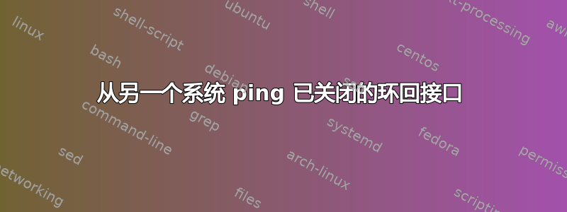 从另一个系统 ping 已关闭的环回接口