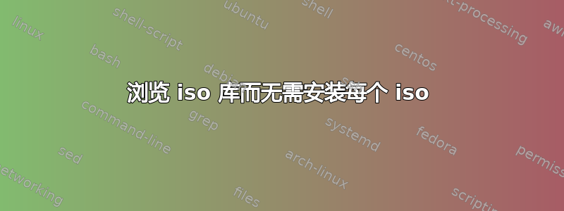 浏览 iso 库而无需安装每个 iso