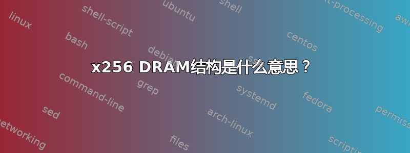 16x256 DRAM结构是什么意思？