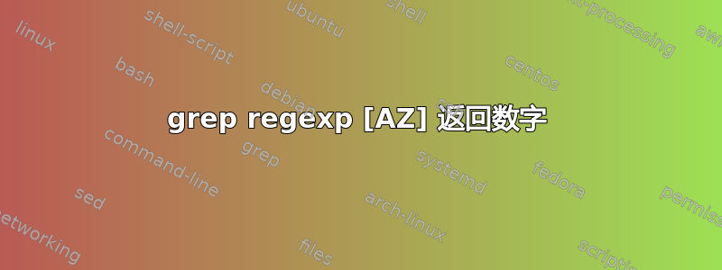 grep regexp [AZ] 返回数字