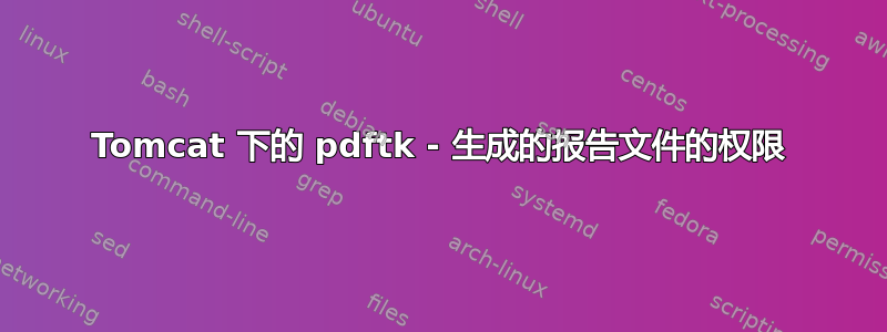 Tomcat 下的 pdftk - 生成的报告文件的权限