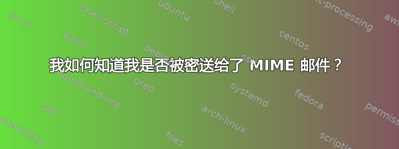 我如何知道我是否被密送给了 MIME 邮件？