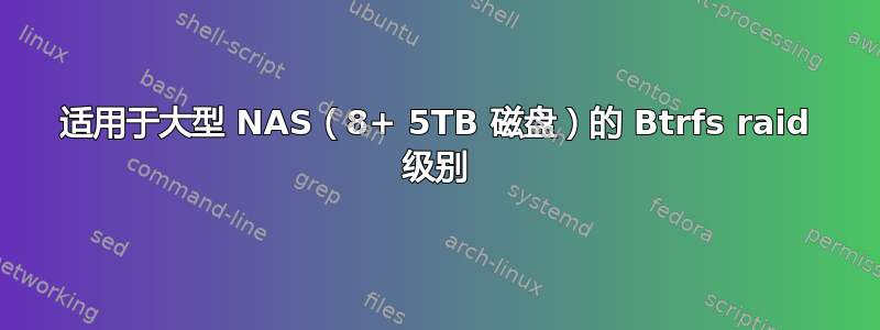 适用于大型 NAS（8+ 5TB 磁盘）的 Btrfs raid 级别