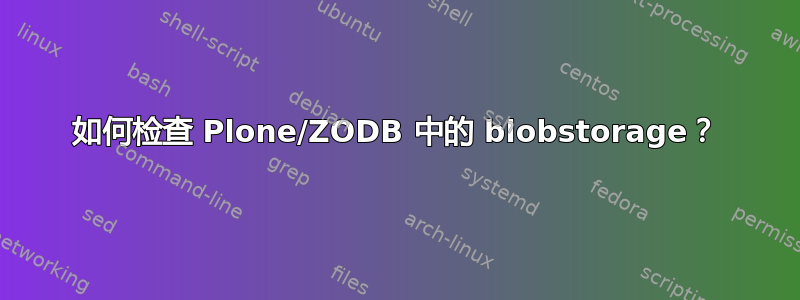 如何检查 Plone/ZODB 中的 blobstorage？