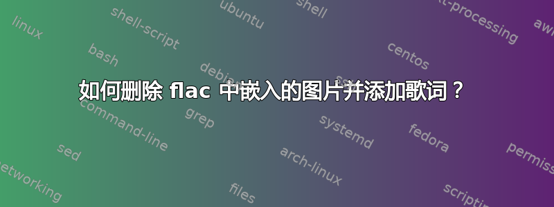 如何删除 flac 中嵌入的图片并添加歌词？