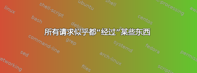 所有请求似乎都“经过”某些东西