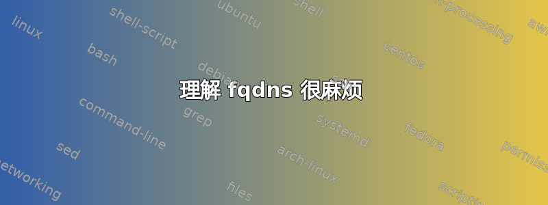 理解 fqdns 很麻烦